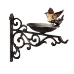 Relaxdays abreuvoir en fonte pour mur bain vintage oiseaux sauvages d�co jardin hxlxp: 24x28x14cmbronze ...