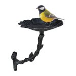 Relaxdays abreuvoir  oiseaux suspendu en fonte rsistant au gel et pluie style rtro et motif  fleur ...