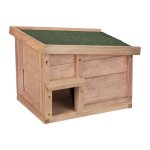 Relaxdays abri pour hrisson avec fond 2 parties maisonnette pour jardin h x l x p : 30 x 40 x 34 cm ...