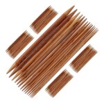 Relaxdays aiguilles  tricoter en bambou lot de 75 set de tricot en bois 15 paisseurs aiguilles 2  ...