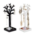 Relaxdays arbre � bijoux lot de 2 avec rangement pour colliers bagues bracelets hlp 285x145x95 cm noir ...