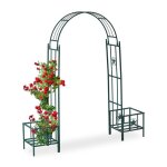 Relaxdays arcade de rosiers pergola plantes grimpantes 2 bacs jardinière hxlxp 226 x 204 x 45 cm vert ... Relaxdays arcade de rosiers pergola plantes grimpantes 2 bacs jardinière hxlxp 226 x 204 x 45 cm vert ...