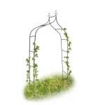 Relaxdays arche  rosiers en mtal tuteur pour plantes grimpantes hxlxp: 255 x 140 x 38 cm pointes dcorative ...