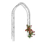Relaxdays arche � rosiers support de plantes grimpantes h x l x p 255 x 137 x 39 cm jardin et terrasse ...