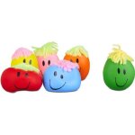 Relaxdays balle anti - stress enfants adultes 6 cm grimace cheveux boule pte farine 45 g