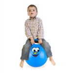 Relaxdays ballon sauteur enfants avec visage poign�e diam�tre 45 cm int�rieur et ext�rieur jusqu?� 150 ...