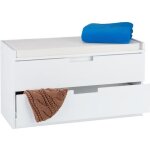 Relaxdays banc à chaussures commode rangement banquette 2 tiroirs meuble entrée couloir hlp 45 x 80 x ... Relaxdays banc à chaussures commode rangement banquette 2 tiroirs meuble entrée couloir hlp 45 x 80 x ...