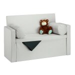 Relaxdays banc dossier 2 places banquette coffre de rangement pliable assise pratique pliant hxlxp: 75x115x47 ...