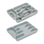 Relaxdays range - couverts lot de 2 cinq compartiments pour les ustensiles de cuisine plastique 4 x 25 ...