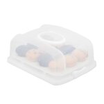 Relaxdays bo�te g�teaux brownies rectangulaire couvercle id�ale pour les f�tes hlp:155x375x275cm blanc ...