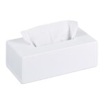 Relaxdays bote  mouchoirs distributeur lingettes salle de bains cuisine bois bambou hlp : 75 x 24 x ...
