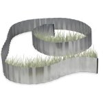 Relaxdays bordure de jardin mtal galvanis pour massifs alles plantes potager 5 m x 16 cm gris argent ...