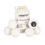 Relaxdays boules de séchage xxl 6 balles sèche - linge en laine de mouton écologique set pratique Ø 7 ... Relaxdays boules de séchage xxl 6 balles sèche - linge en laine de mouton écologique set pratique Ø 7 ...