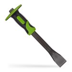 Relaxdays burin plat avec protection ciseau prcis 35 mm acier & caoutchouc longueur 29 cm vert - noir ...