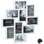 Relaxdays cadre photos ple - mle 10 photos galerie mur cadre mural collage diy vertical horizontal ...