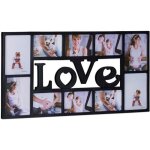 Relaxdays cadre photos ple - mle 10 photos galerie mur cadre mural love plastique hxlxp: 365 x 72 x ...