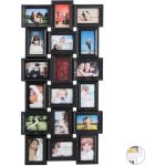 Relaxdays cadre photos ple - mle 18 photos galerie cadre mural 10x15 portrait paysage hxl104x54 cm ...