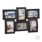 Relaxdays cadre photos ple - mle 6 photos galerie mur cadre mural 3d  suspendre 33 x 475 cm blanc