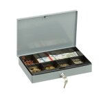 Relaxdays caisse  monnaie verrouillable bote mtallique peu leve avec monnayeur 2 cls hxlxp : 5x30x20 ...