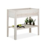 Relaxdays carré potager bois légume herbes jardin balcon jardinière sur pied hxlxp 80x88x44 cm blanc Relaxdays carré potager bois légume herbes jardin balcon jardinière sur pied hxlxp 80x88x44 cm blanc