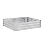 Relaxdays carr� potager m�tal galvanis� fleurs plantes et l�gumes hxlxp�: 30x120x90�cm jardini�re d?ext�rieur ...