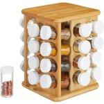Relaxdays carrousel à épices bambou 32 pots verre présentoir à épices organiseur rotatif rangement cuisine ... Relaxdays carrousel à épices bambou 32 pots verre présentoir à épices organiseur rotatif rangement cuisine ...