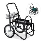 Relaxdays chariot pour tuyau tambour mobile connexion 1 / 2 & 3 / 4 de pouce jusqu? 90 de long 2 roues ...