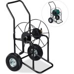 Relaxdays chariot pour tuyautambour mobileconnexion 12 34 de pouce jusqu 80 de long2 rouesmtalnoir