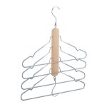 Relaxdays cintres multiples peu encombrant 4 pour chemises avec traverse pour pantalon en bois et m�tal ...