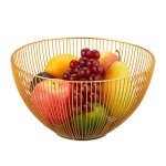 Relaxdays corbeille � fruits en m�tal convient aussi aux l�gumes et au pain moderne h x d�: env. 14 x ...