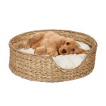 Relaxdays couchage pour chien et chat rond hxd : 15x49 cm petite corbeille pour votre animal zost�re ...