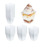 Relaxdays coupes à dessert lot de 50 verrines réutilisables pour tiramisu pudding etc. plastique transparentes ... Relaxdays coupes à dessert lot de 50 verrines réutilisables pour tiramisu pudding etc. plastique transparentes ...