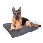 Relaxdays coussin utile pour un petit moyen ou grand chien doux lavable l x p : env. 110 x 90 cm gris ...