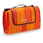 Relaxdays couverture de pique - nique picnic plaid imperm�able 200x200 cm poign�e isolation orange - ...