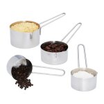 Relaxdays cuillre doseuse en lot de 4 inox cup mesure avec poigne lave - vaisselle mesures amricaines ...