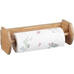 Relaxdays drouleur mural en bambou montage au mur support pour rangement mural porte - rouleau nature ...