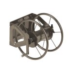 Relaxdays d�vidoir mural acier 60 m de tuyau d?arrosage raccords 3 / 4 enrouleur support hlp 42 x 53 ...