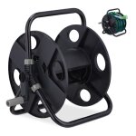 Relaxdays d�vidoir � tuyau d?arrosage (30 m) raccord 1 / 2 acier et plastique avec poign�e et manivelle ...
