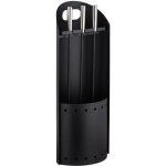 Relaxdays ensemble serviteur de chemine 4 pices acier accessoire pelle balai support tisonnier noir ...