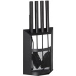 Relaxdays ensemble serviteur de chemine 5 pices acier accessoire pelle balai support tisonnier pince ...