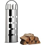 Relaxdays ensemble serviteur de chemine 5 pices support pelle balai pince crochet acier inox moderne ...