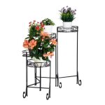 Relaxdays escalier fleurs mtal 5 niveaux support pot de fleurs tagre pour plantes rond dcoration ...