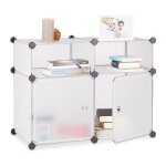 Relaxdays tagre 4 cubes rangement diy armoire compartiments plastique chaussures modulable 56 x 75 ...