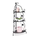 Relaxdays �tag�re � fleurs et plantes m�tal 3 �tages ext�rieur et int�rieur hxlxp�: 825x31x31 cm coin ...