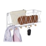 Relaxdays etagère murale avec portemanteaux métal & bois design grille 6 crochets à vestes 17 x 36 x ... Relaxdays etagère murale avec portemanteaux métal & bois design grille 6 crochets à vestes 17 x 36 x ...