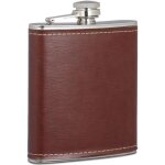Relaxdays flasque inox 200ml réservoir alcool en acier inoxydable avec faux cuir fiole de poche brun Relaxdays flasque inox 200ml réservoir alcool en acier inoxydable avec faux cuir fiole de poche brun