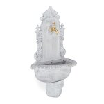 Relaxdays fontaine murale xl style antique avec robinet lavabo de jardin fonte daluminium hxlxp 75x44x22 ...