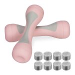 Relaxdays halt�res poids personnalisable lot de 2 accessoire 1kg 15kg 2kg rev�tement caoutchout� sport ...