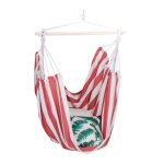 Relaxdays hamac coton sige suspendu pour intrieur & extrieur 150 kg enfants & adultes rouge - blanc ...