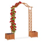 Relaxdays jardinière pergola bac fleurs treillis plante grimpante bois 2 bacs à fleurs 209 x 181 x 60 ... Relaxdays jardinière pergola bac fleurs treillis plante grimpante bois 2 bacs à fleurs 209 x 181 x 60 ...